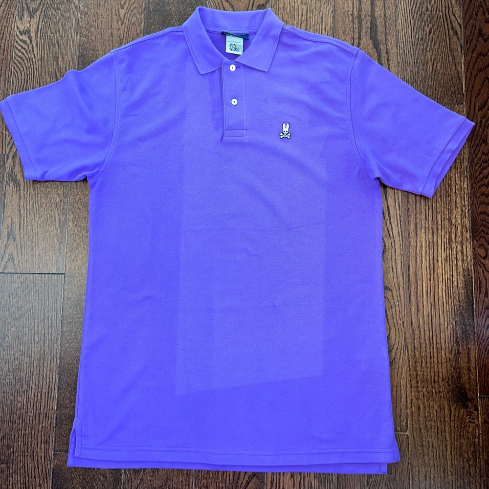 Psycho Bunny purple polo style shirt. Size L/XL